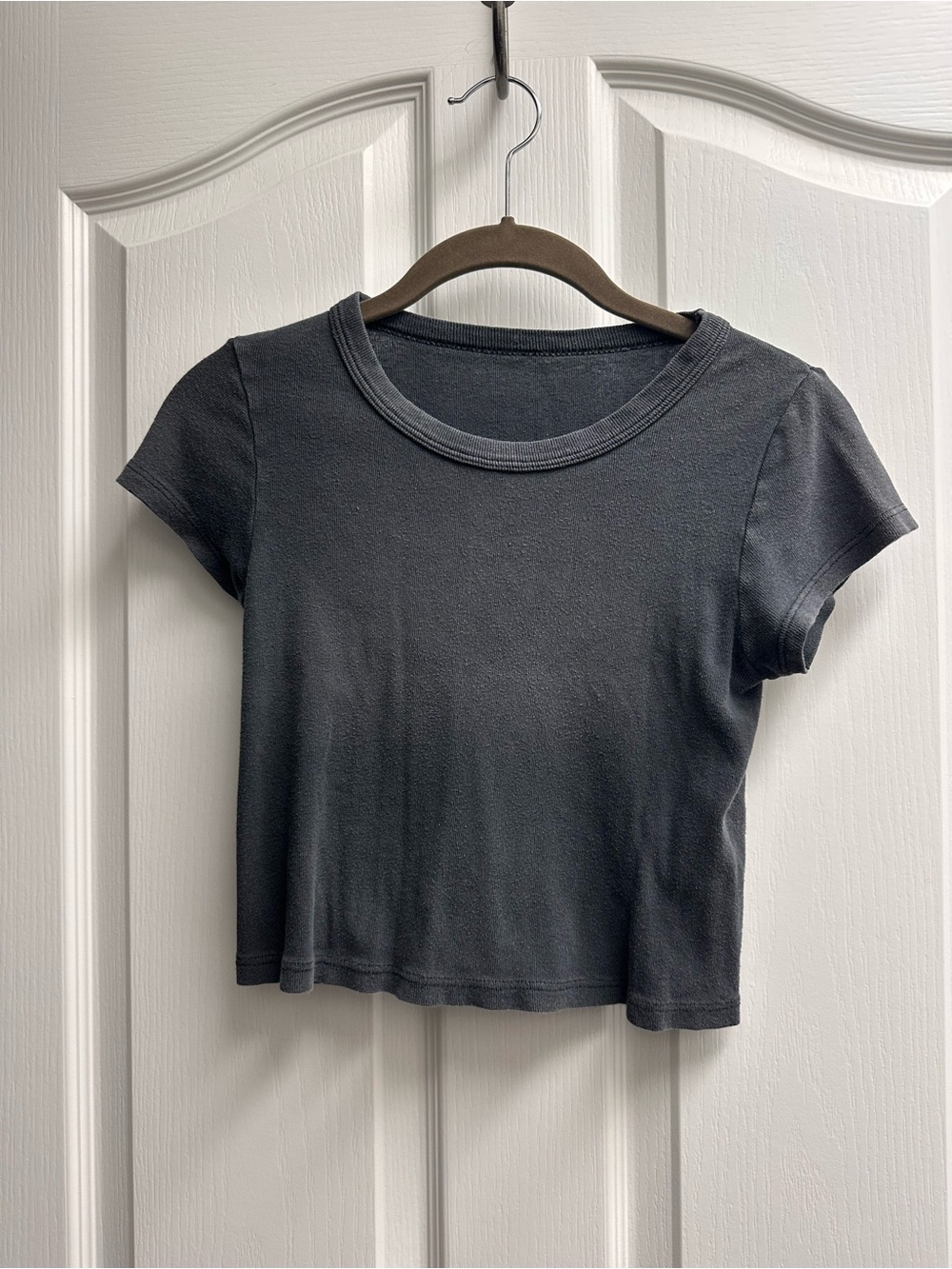 Brandy Melville Black Cropped Baby Tee